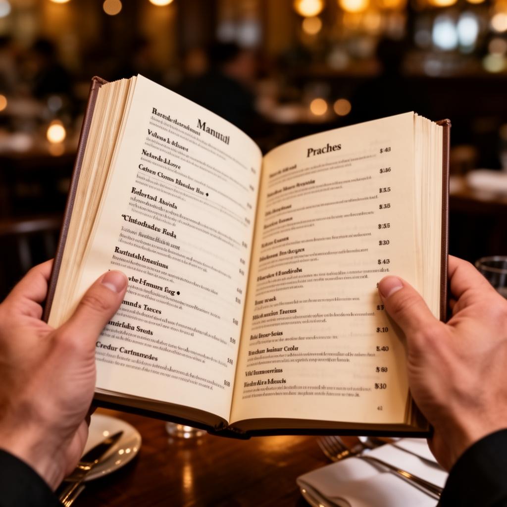 Diners overwhelmed by a thick paper menu